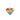 MyFamily Heart Pet ID Tag, Rainbow, Small
